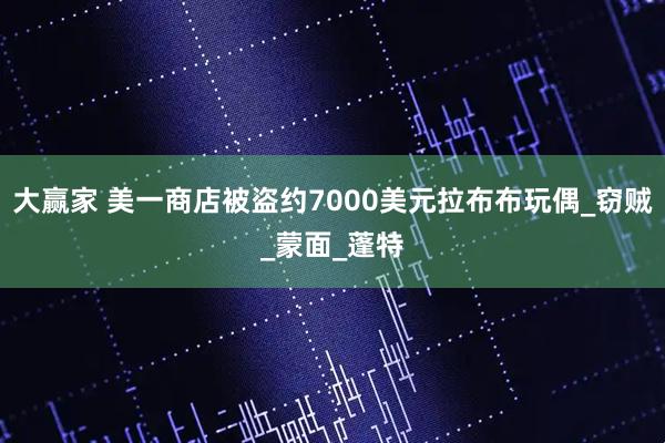 大赢家 美一商店被盗约7000美元拉布布玩偶_窃贼_蒙面_蓬特