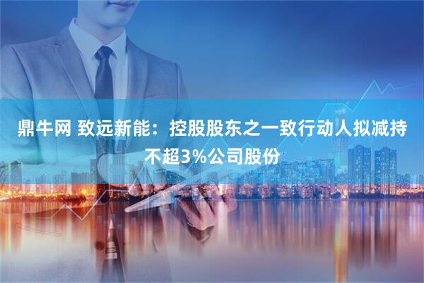 鼎牛网 致远新能：控股股东之一致行动人拟减持不超3%公司股份