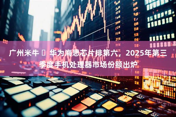 广州米牛 ​华为海思芯片排第六，2025年第三季度手机处理器市场份额出炉
